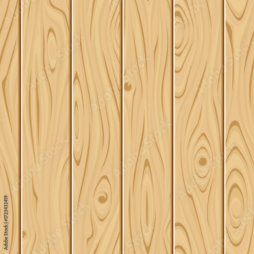 Seamless wooden texture. Vector background with beige wooden planks