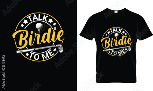 Talk Birdie to Me Golf T-Shirt – Funny Golf Pun Humor Tee for Men & Women Golfers