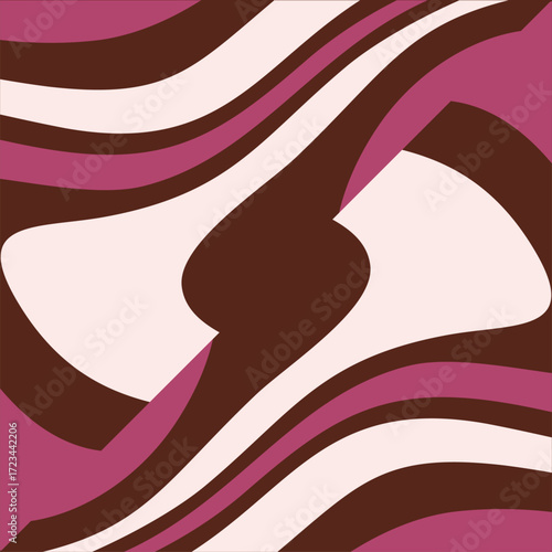 Abstract flowing waves in muted tones create a dynamic and visually captivating pattern ideal for graphic design inspiration and artistic backgrounds.