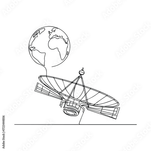 Man standing on an open book holding a globe on a windy day