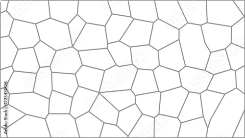 Abstract geometric pattern of irregular polygons creating a tessellation effect in a minimalist silhouette style