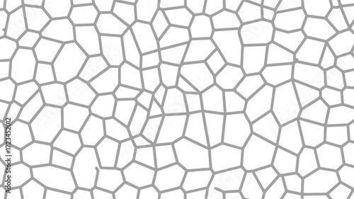 Abstract geometric pattern of irregular polygons forming a tessellation in a minimalist silhouette style on a white background