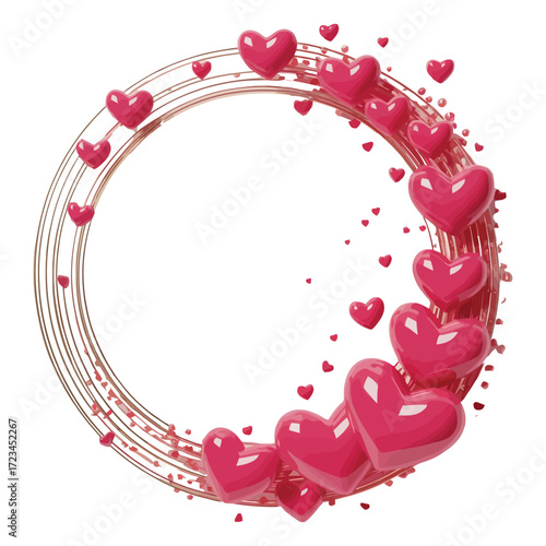 Beautiful Heart Wreath Vector Art for Valentine’s Day Decor