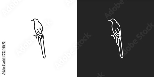 black and white bird logo, icon. animal, fly, flying, nature, feather, wild, wildlife, fauna, wing, sticker, clipart, flat, vector illustration.