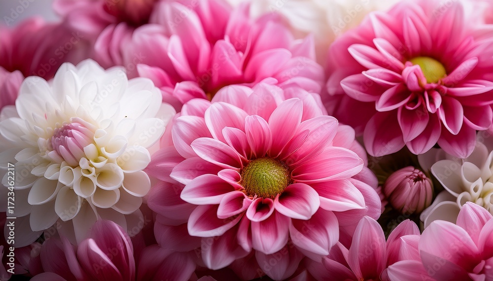 Obraz premium vibrant pink and white flowers close up