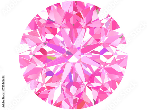pink diamonds and pink gemstones vector art with intricate detailing, designed to resemble a brilliant-cut gemstone and jewelry design of graphic design.