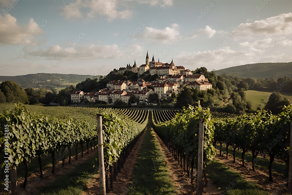 Naklejka premium vineyard in france