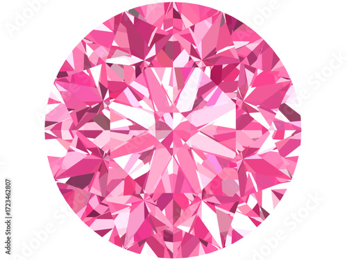 pink diamonds and pink gemstones vector art with intricate detailing, designed to resemble a brilliant-cut gemstone and jewelry design of graphic design.