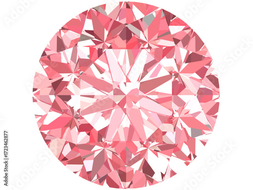 pink diamonds and pink gemstones vector art with intricate detailing, designed to resemble a brilliant-cut gemstone and jewelry design of graphic design.