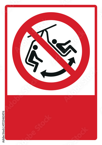 prohibition_safety signs_version 2_do not swing the chair_your custom message here_portrait_size a4/a3/a2/a1 