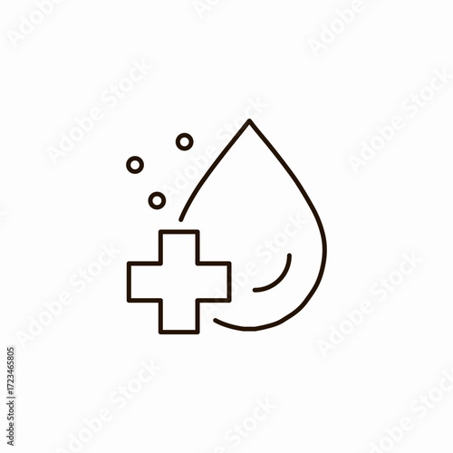 blood donation drop icon sign vector