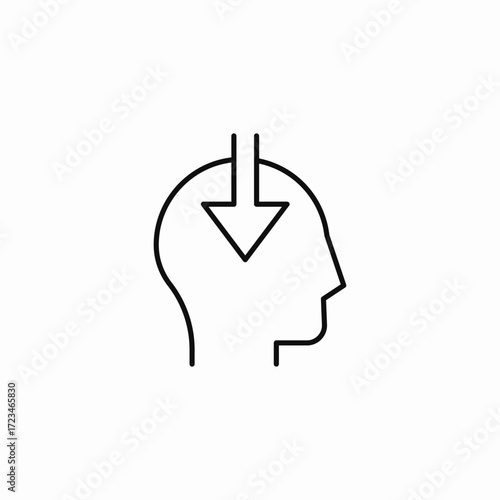 brain data input icon sign vector