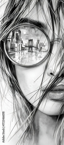 City Reflections in Eyeglasses