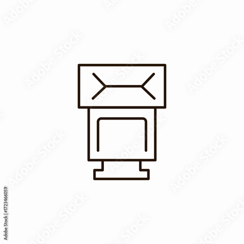 camera external flash icon sign vector
