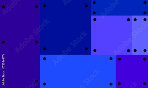 Abstract Geometric Background with Blue Gradient Squares and Black Dots