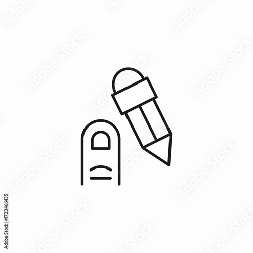 editing with finger icon sign vector