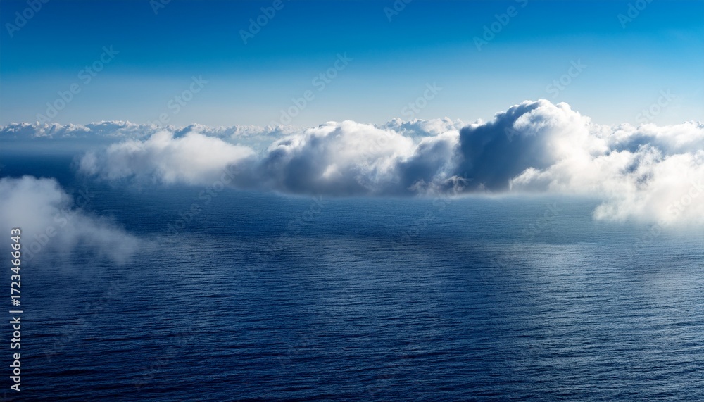 Obraz premium fog and soft clouds over atlantic ocean