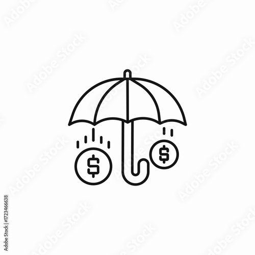 financial money protection icon sign vector