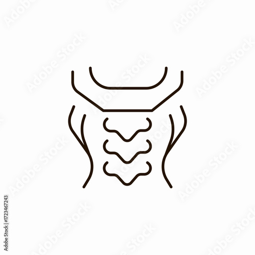 human spine cervical icon sign vector