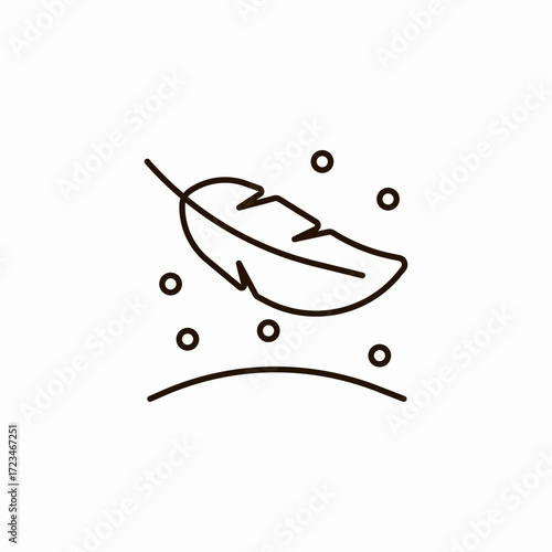 light as a feather icon sign vector