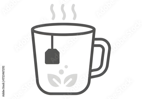  Minimal icon of a detox tea mug — no background, no shadow PNG
