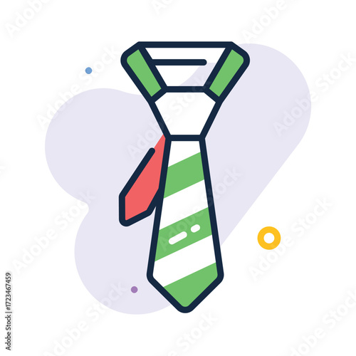 Tie icon symbolizing formal wear, clothing fashion, and retail shopping