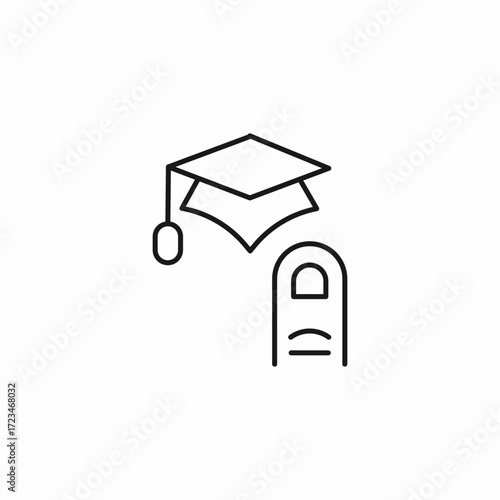 online learning finger icon sign vector