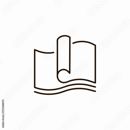 open book paper icon sign vector