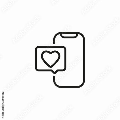 phone like notification icon sign vector