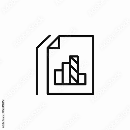 report bar chart icon sign vector