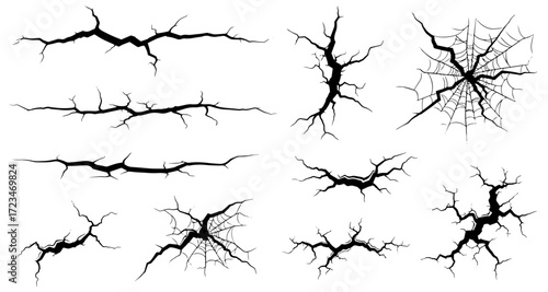 Cracked surface textures for design projects create visual impact and dramatic effects