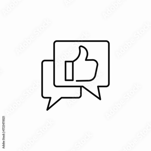 thumbs up feedback icon sign vector
