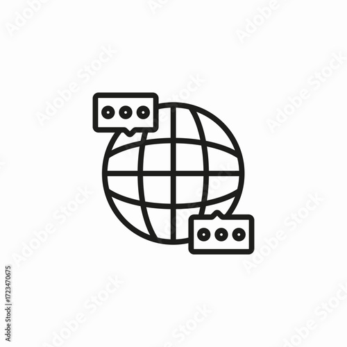 world communication network icon sign vector