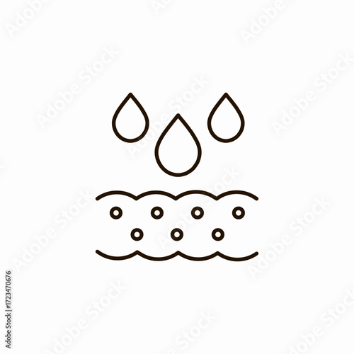 wetness indicator icon icon sign vector