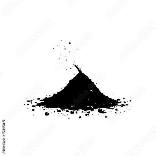 Abstract dark hill illustration representing solitude, artistic expression, and the enigmatic