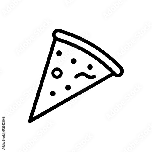 Colorful triangular slice of pizza with toppings, featuring melted cheese and vibrant ingredients, presented on a white plate, showcasing deliciousness and culinary appeal