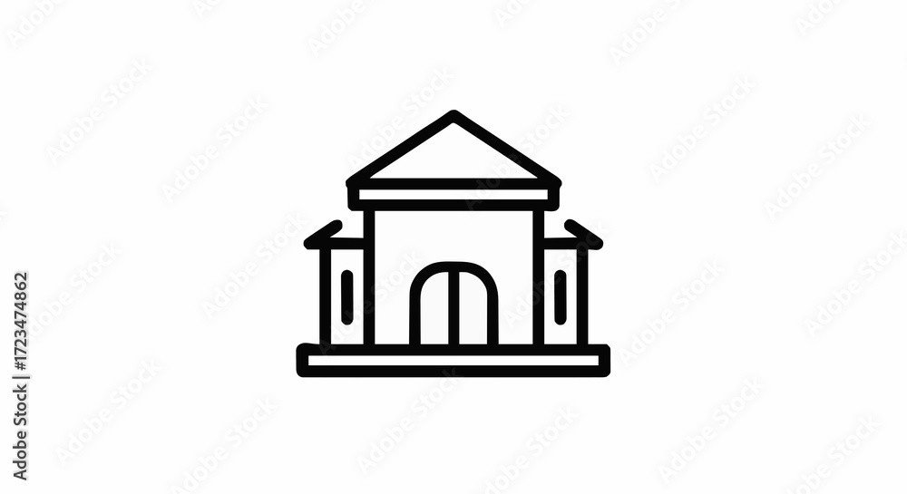 Naklejka premium Icon vector museum