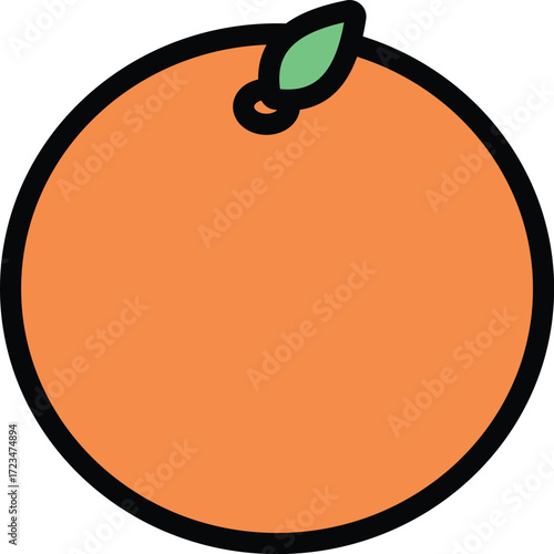 a simple and fresh tangerine icon