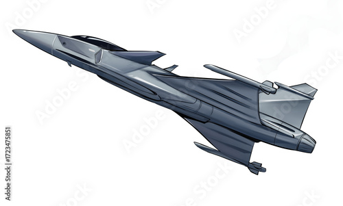 Jas39 Gripen fighter aircraft drawing