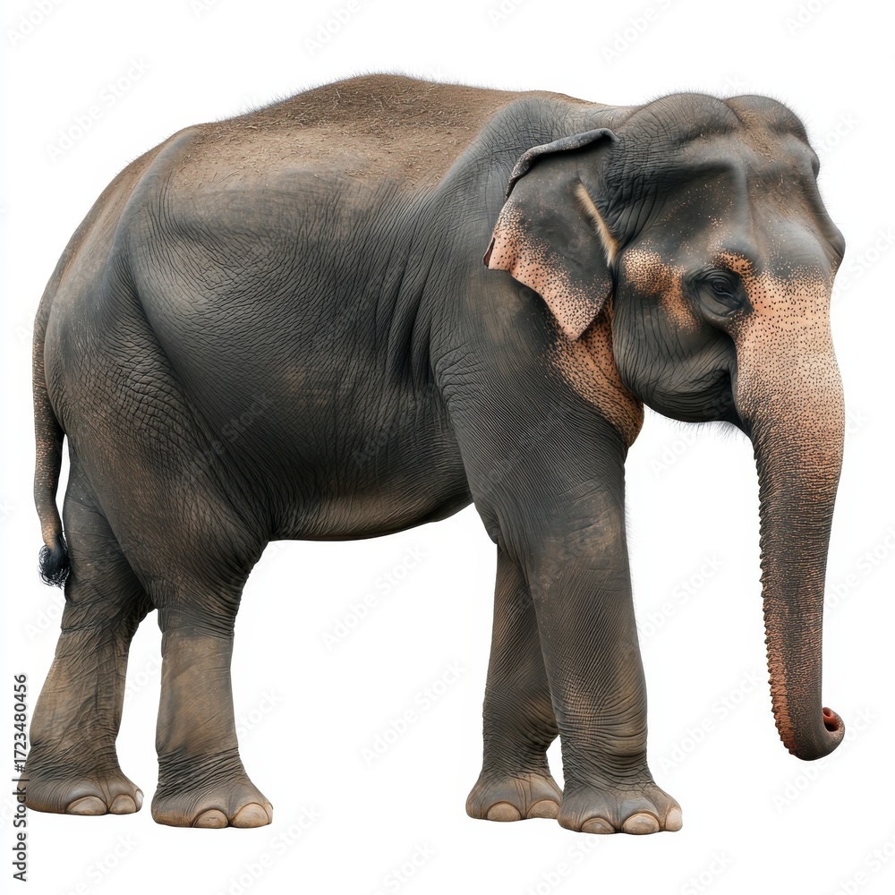 Obraz premium Majestic Asian Elephant Standing Proudly in Natural Pose