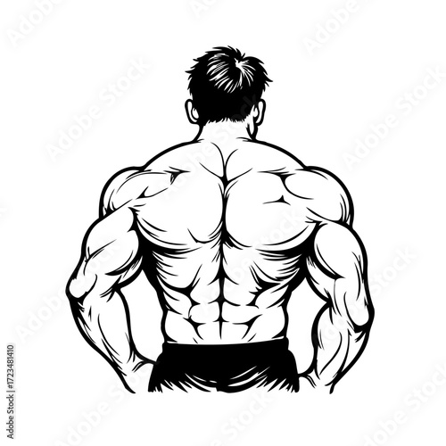 Illustrative depiction showcasing a muscular figure symbolizing strength and dedicated fitness