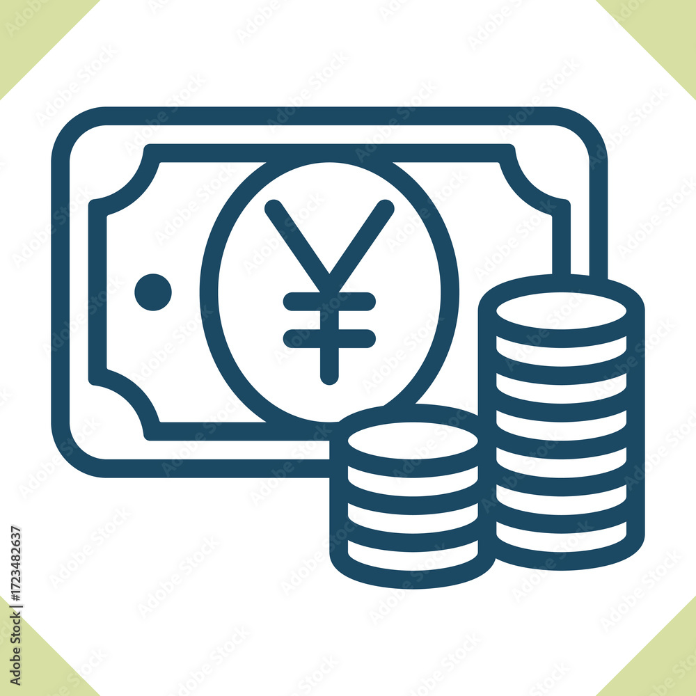 Fototapeta premium Currency - Yuan Icon