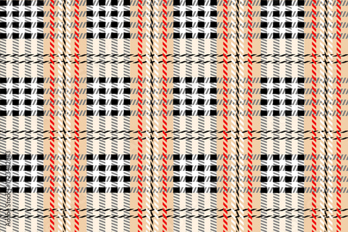 Tartan plaid seamless pattern background. Flannel shirts , Vector illustration for wallpapers. Brown line color fabric texture , Scottish cage