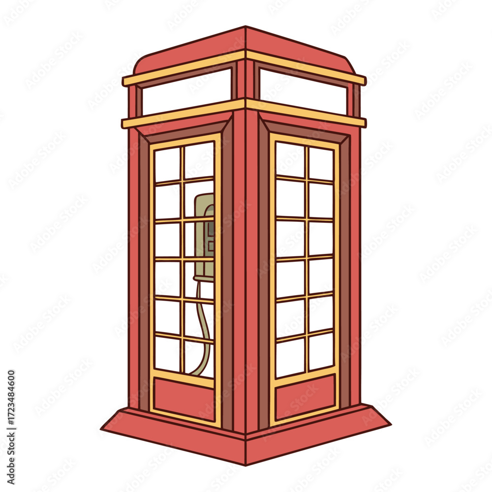 Obraz premium Classic Red Telephone Booth