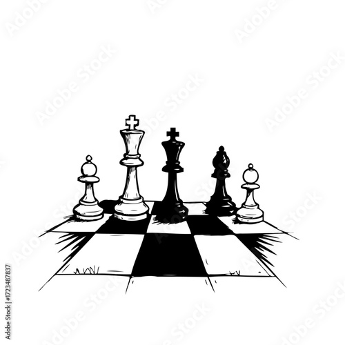 Strategic chess game setup showcasing the potential for tactical thinking and skillful maneuver on