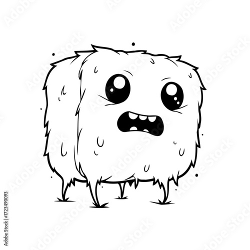 Whimsical furry cartoon illustration evoking lightheartedness and imaginative monster design for