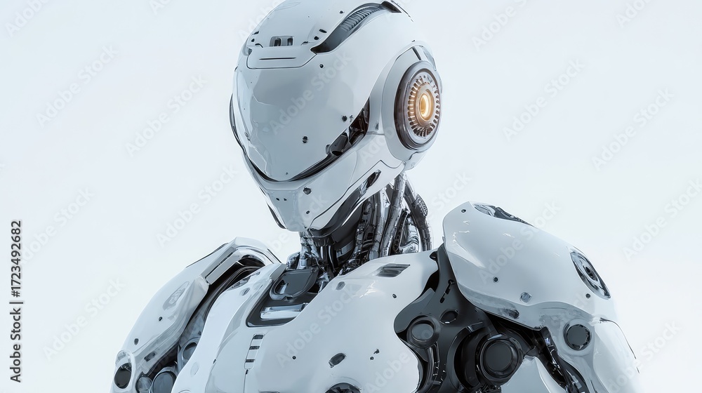 Fototapeta premium futuristic 3d rendering style of a transforming robot