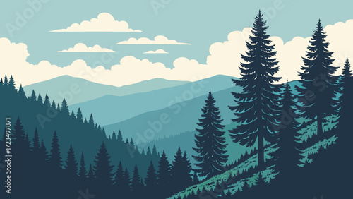 winter forest landscape