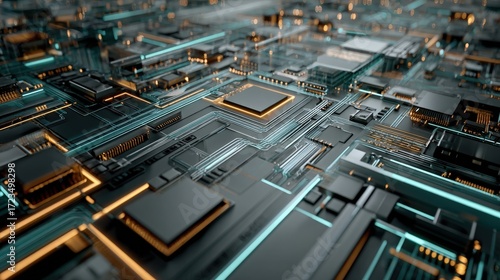 Futuristic Circuit Board