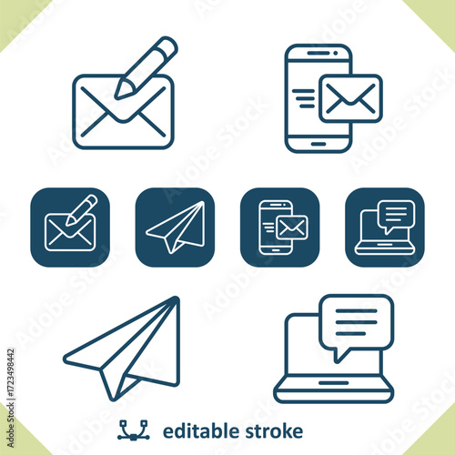 Message - Contact - Contact Us Icons